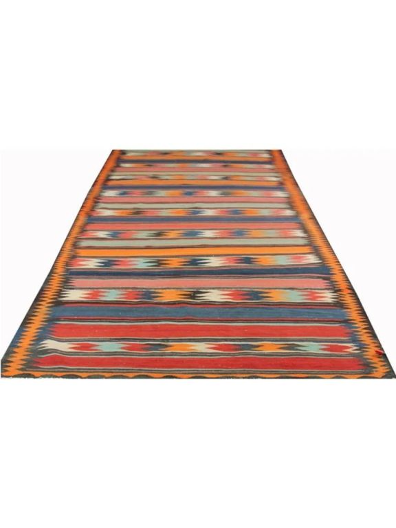 6x15-old-orange-blue-persian-kilim-runner-rug-in-dallas-big-0