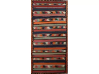 6x15-old-orange-blue-persian-kilim-runner-rug-in-dallas-small-1