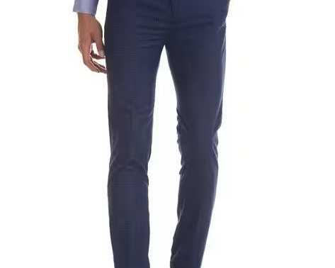 checked-slim-fit-flat-front-trousers