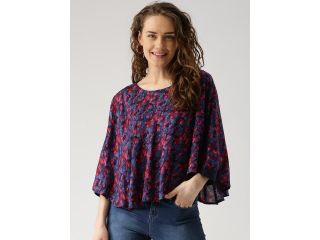 marie-claire-women-blue-red-floral-print-cape-top-small-0
