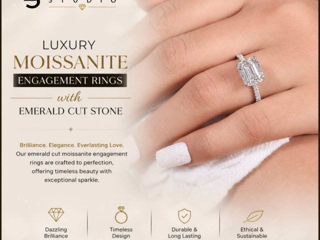luxury-moissanite-engagement-rings-with-emerald-cut-stone