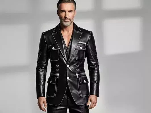 men-black-leather-utility-blazer