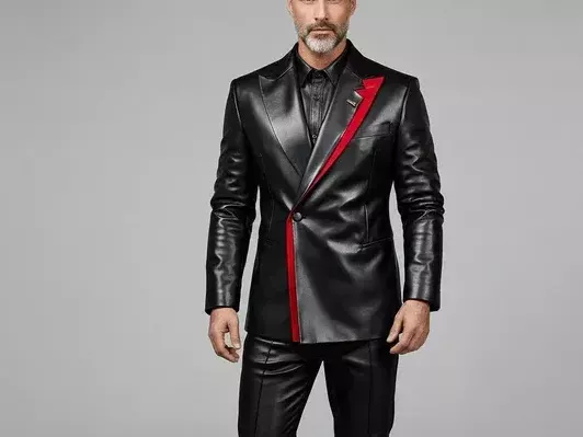 leather-blazer-with-red-asymmetrical-accent