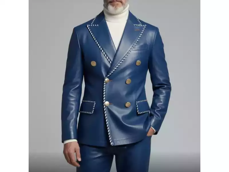 mens-luxury-blue-leather-double-breasted-blazer-gold-buttons-small-0