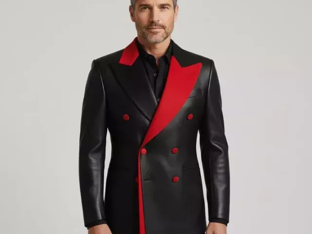 mens-black-and-red-leather-blazer