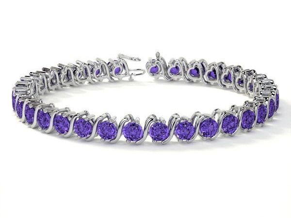 natural-tanzanite-diamond-tennis-bracelet-4mm-round-stones