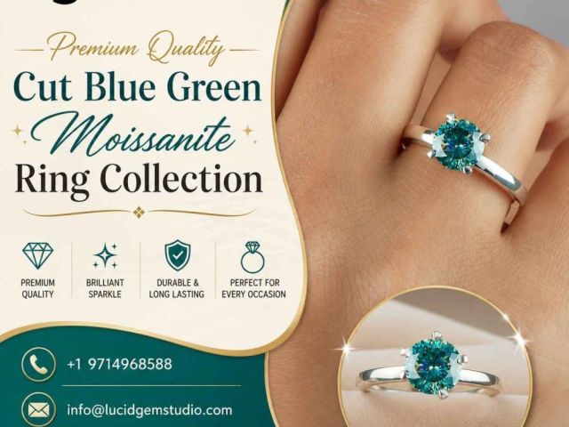 premium-quality-cut-blue-green-moissanite-ring-collection