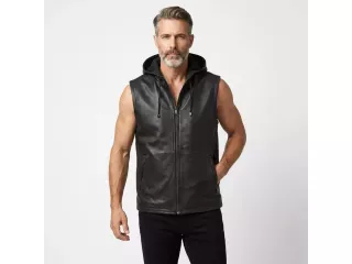mens-black-genuine-leather-hooded-vest-small-0