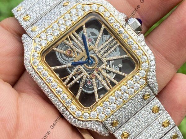 studded-skeleton-dial-stainless-steel-two-tone-moissanite-watch
