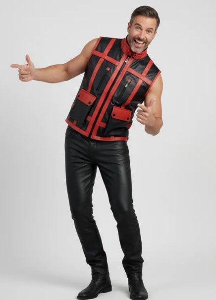 mens-black-leather-vest-with-red-stripes-big-0