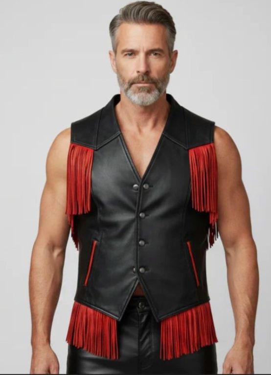 mens-black-leather-fringe-vest-big-0