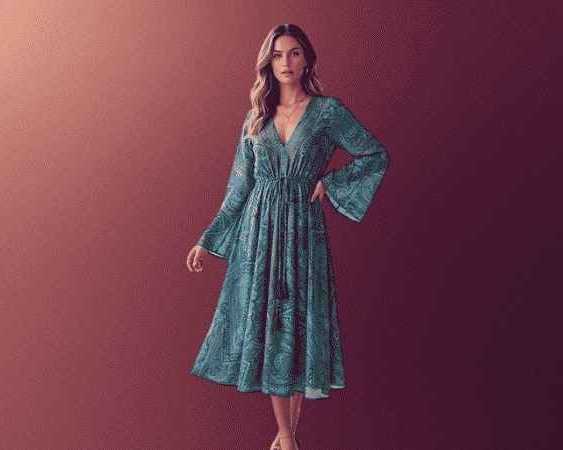 elegant-printed-silk-drawstring-dress-at-livalya