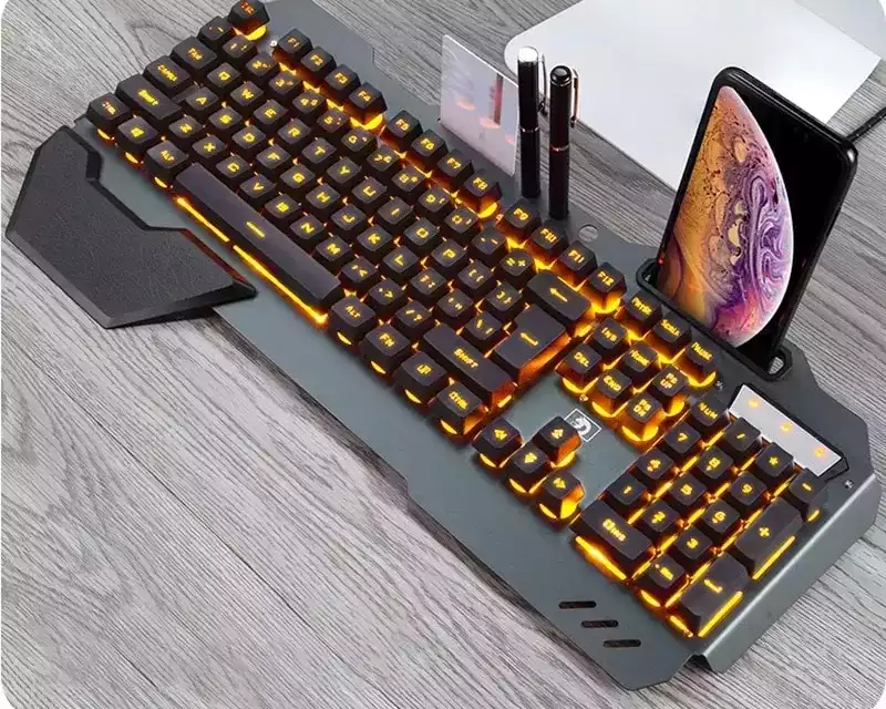ergonomicwired-gaming-keyboard-with-rgb-backlight-phone-holder
