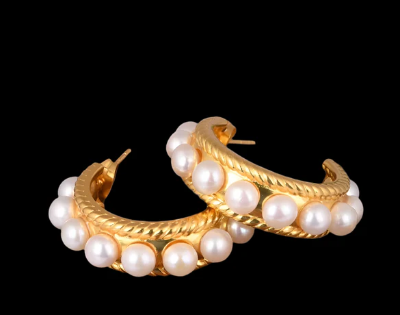 gemstone-gold-vermeil-leaf-earrings-big-0