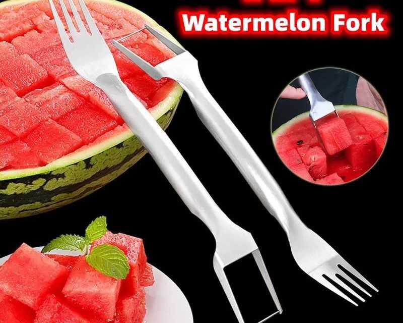 2-in-1-watermelon-fork-slicer-stainless-steel-fruit-cutter