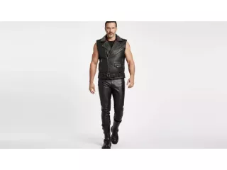 mens-black-leather-vest-with-red-zips-spiked-collar-small-0