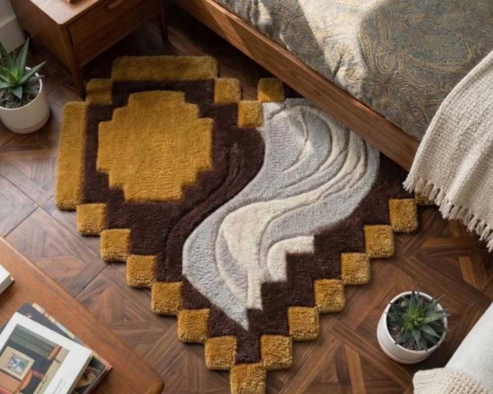 brown-and-mustard-3d-handmade-yin-yang-heart-rug