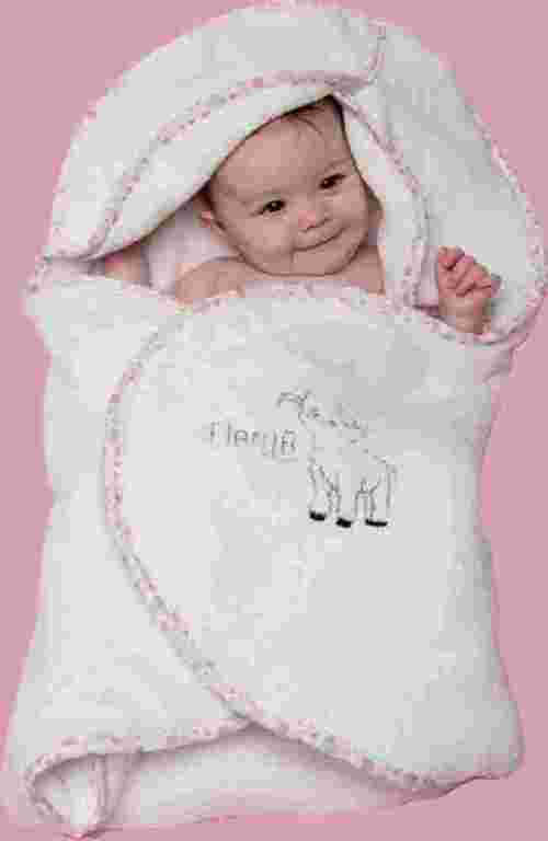luxury-pink-hooded-baby-towel-for-fathers-day-2026-gift-big-0
