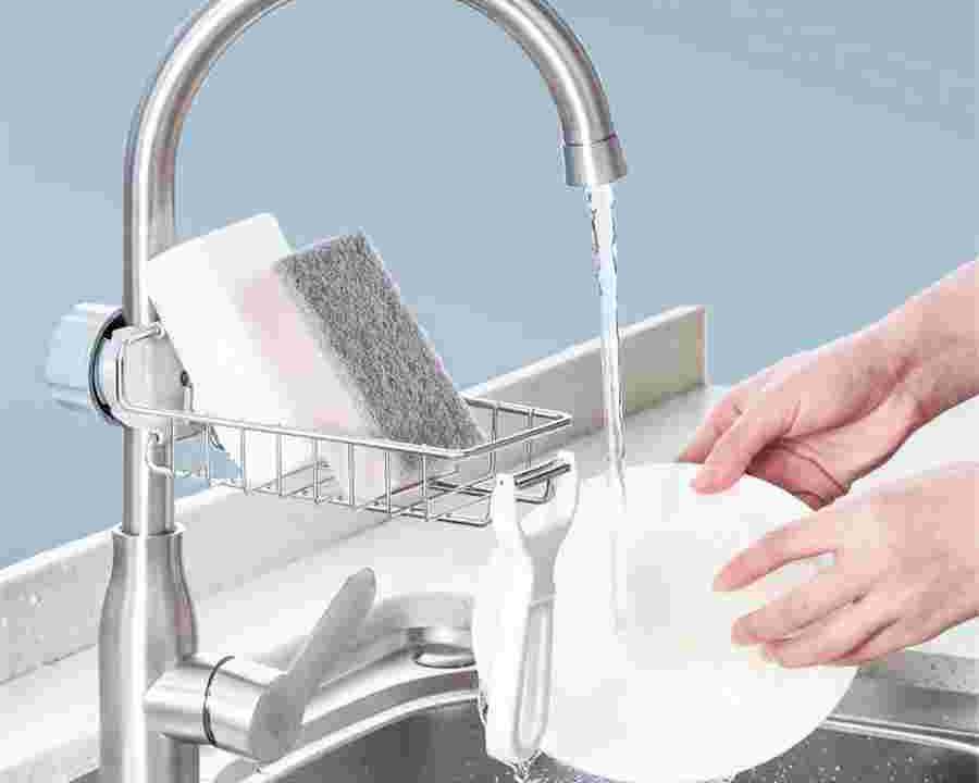 adjustable-sink-drain-rack-sponge-soap-organizer-holder