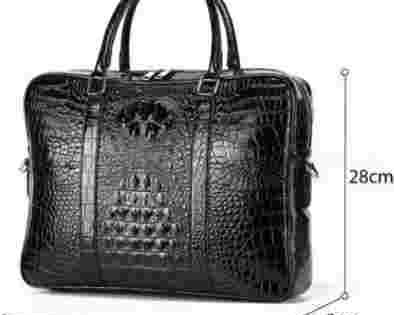 crocodile-pattern-pu-leather-laptop-bag