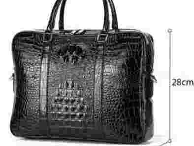 crocodile-pattern-pu-leather-laptop-bag