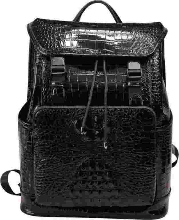 black-crocodile-pattern-pu-leather-backpack-big-0