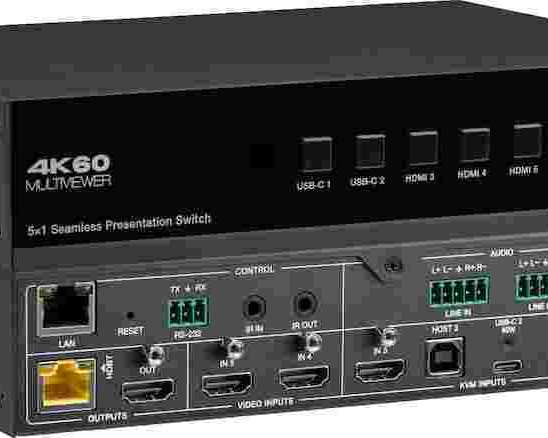 kanexpro-sw-5x1ps-70m-5x1-4k60-seamless-presentation-switch