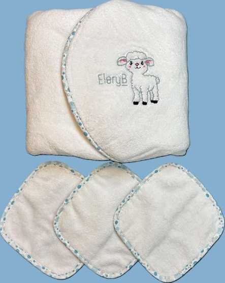 buy-luxury-blue-hooded-baby-towel-for-spring-season-big-0
