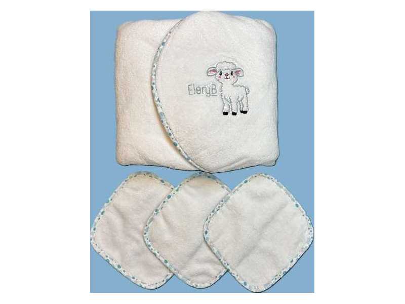 buy-luxury-blue-hooded-baby-towel-for-spring-season-small-0