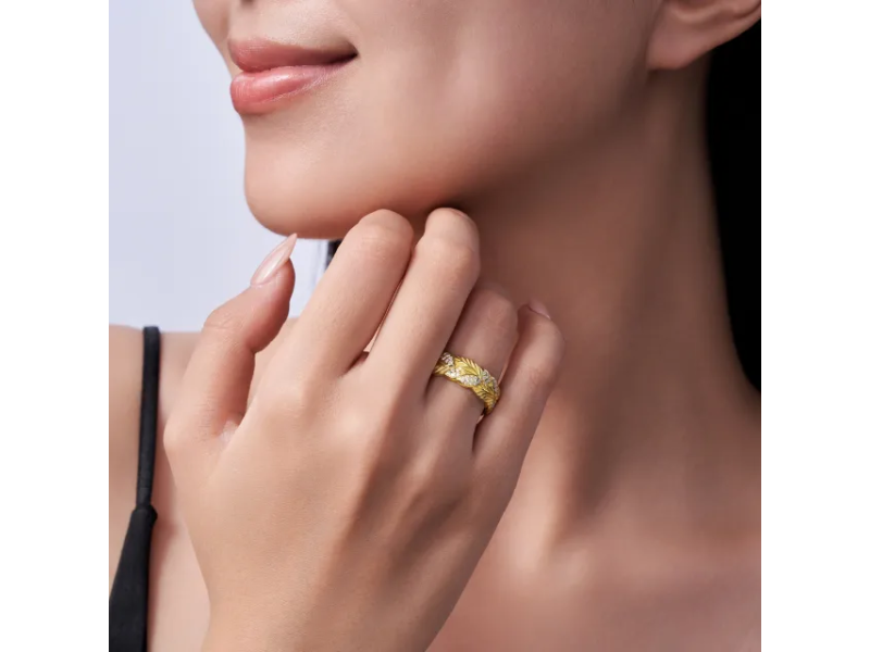 luxury-gold-plated-moissanite-leaf-pattern-ring-for-women-small-0