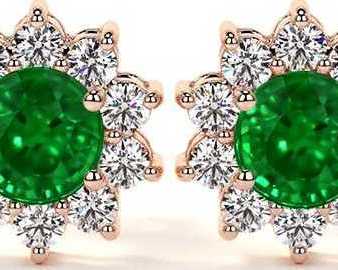 classic-emerald-earrings-studs-in-floral-halo-design