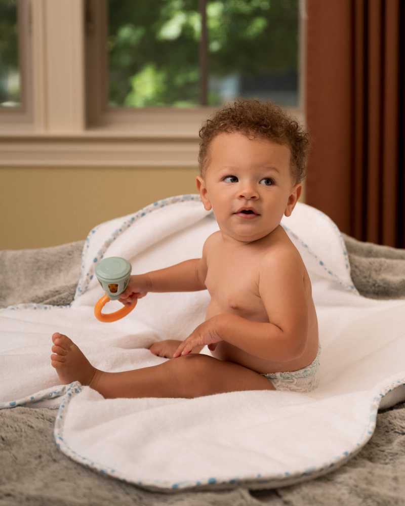 luxury-blue-hooded-baby-towel-for-cozy-baby-bath-time-comfort-big-0