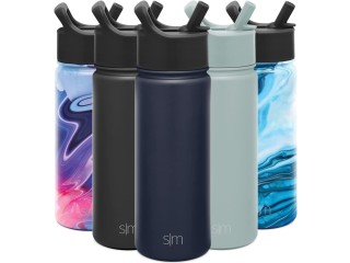 Simple Modern Kids Water Bottle with Straw Lid Vacuum Insulated Stainless Steel