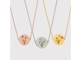 Birth Month Necklace - Birth Flowers Collection