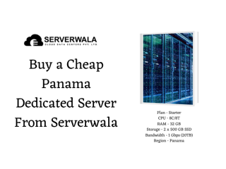 Buy a Cheap Panama Dedicated Server From Serverwala