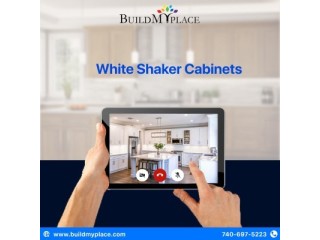 Crafting Brilliance: White Shaker Cabinets in a 10x10 L-Shaped Kitchen Layout