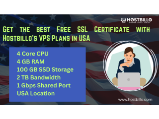 Get the best Free SSL Certificate with Hostbillo’s VPS Plans in USA