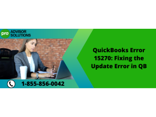 Easy Way to Rectify QuickBooks Error Code 15270