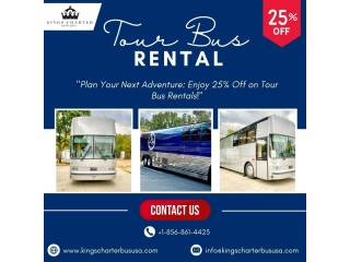 Kings Charter offers 25% Discount On Tour Bus Rental