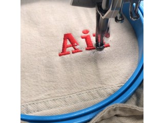 Embroidery logo on shirt
