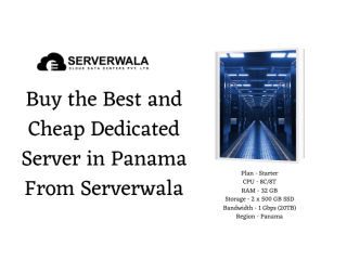 Buy the Best and Cheap Dedicated Server in Panama From Serverwala