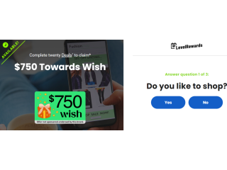 Get Your $750 Wish Gift Card Now! Get your reward after you fill in your
