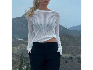 Shop the Olivia Sheer Long Sleeve Top | Be Juliet