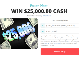Enter for $25,000 Cash Now