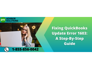 Learn How to Rectify QuickBooks Update Error 1603