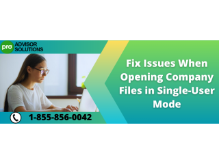 How To Deal With Issues When Opening Company Files in Single-User Mode