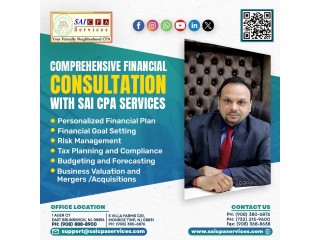 Personalized financial consultation by Sai CPA Services