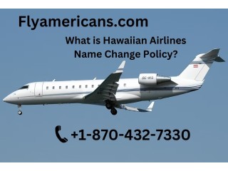 Hawaiian Airlines Name Change Policy?