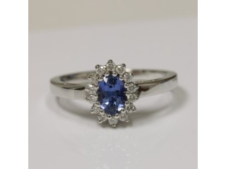 Purchase Blue Sapphire Oval Princess Diana Ring (1.19cttw)