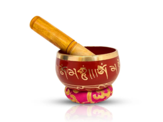Red Tibetan Singing Bowl For Root Chakra